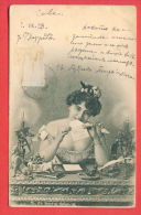 134716 / AUSTRIA PHOTO - Charles Scolik - 1903 LAMP , PIG, MONKEY , Lettr PORTRAIT   Woman  # 199 , Wien, VIII - Scolik, Charles