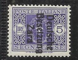 ZARA OCCUPAZIONE TEDESCA 1943 SEGNATASSE TAXES TASSE LIRE 5 MNH - German Occ.: Zara