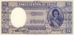 BILLET # CHILI # 1958/59 # PICK 88 # CINQ PESOS # NEUF # - Chili