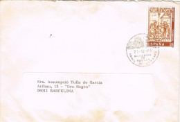 5443. Carta POBLET (tarragona) 1991. Fechador Monasterio - Briefe U. Dokumente