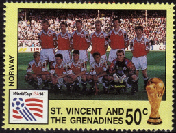 SAINT VINCENT  N ° 2098  * *  (  Norvege )    Cup 1994 Football  Soccer Fussball - 1994 – Stati Uniti