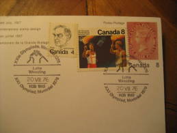 Montreal 1976 WRESTLING Lutte Olympic Games Olympics Canada Cancel Postal Stationery Card - Wrestling