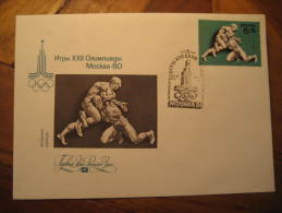 Moscow 1977 WRESTLING Lutte Olympic Games Olympics Russia CCCP USSR 1980 Fdc Cover - Wrestling