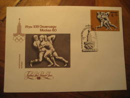 Moscow 1977 WRESTLING Lutte Olympic Games Olympics Russia CCCP USSR 1980 Fdc Cover - Wrestling