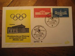 Munchen 1970 WRESTLING Lutte Olympic Games Olympics 1972 Germany Cancel Cover - Wrestling