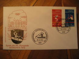 Delcampe - Augsburg 1972 CANOE Canoeing Rowing Olympic Games Olympics Munchen Germany Cover - Kanu