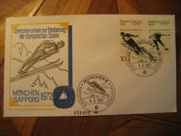 Munchen 1971 SKI JUMPING Jump Skiing Winter Olympic Games Olympics Sapporo 1972 Japan Nippon Germany Cover - Salto