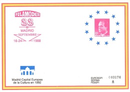 SPAIN. POSTAL STATIONARY. EXHIBITION MODERN PHILATELY. MADRID 1988. FILAMODER - 1931-....