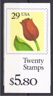 UnitedStates1991: Scott Booklet BK185mnh** Complete Booklet With All Mnh**stamps  TULIPS - 3. 1981-...