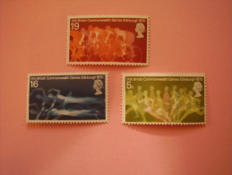 GB 1970 NINTH BRITISH COMMONWEALTH GAMES Issue 15th.July  MNH Full Set Three Stamps To 1s9d. - Ungebraucht