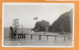 Swimming Beach Corregidor PI Old Real Photo Postcard - Filippine