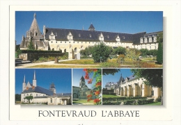 Cp, 49, Fontevraud-l'Abbaye, Multi-Vues, écrite - Other & Unclassified
