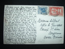 CP POUR LA FRANCE TP TOUGGOURT 15C + TP 65C OBL. 14-11-39 - Storia Postale