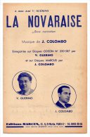 Partition - La Novaraise De Joseph Coloombo - 1948 - Partituren