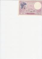 CINQ FRANCS (voilet) 11 1939  (occasion) - 5 F 1917-1940 ''Violet''