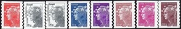 France Autoadhésif ** N°  590,+ 591 + 591a à 596 - Marianne De Beaujard Les 8 Valeurs PRO De 2011 - Unused Stamps