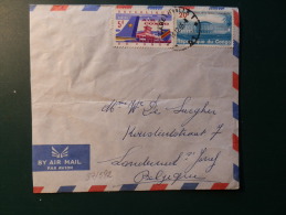 37/592  LETTRE POUR LA BELG. - Afgestempeld