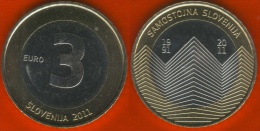 Slovenia 3 Euro 2011 "Independence" BiMetallic UNC - Eslovenia