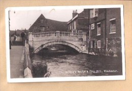 RP ST.SWITHIN'S BRIDGE & CITY HALL WINCHESTER HAMPSHIRE USED WITH STAMPS 1952 - Winchester