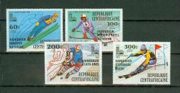 Centrafricaine 1979, 4V,olympic Lake Placid,skien,ijshockey,ic Ehockey,slalom,afdaling,w Inners, MNH/Postfris(D1344) - Hiver 1980: Lake Placid