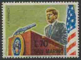 San Marino 1964 Mi 827 ** President John F. Kennedy (1917-1963) Giving Inaugural Address / Kennedy Am Rednerpult, Fahne - Kennedy (John F.)