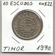 D2 Timor 10 Escudos 1970. KM#22 - Timor