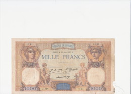 MILLE FRANCS  Ceres Mercure 30 06 1927 (occasion) - 1 000 F 1927-1940 ''Cérès Et Mercure''