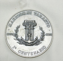 ITALIA 1993 MEDAGLIONE , CENTENARIO COMMISSARIATO MARINA MILITARE - Italy