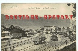30 - LA GRAND'COMBE <  Visuel Rare < Gare - La Place La Manoeuvre - Train Chemin De Fer -Railway Station - Bahnhof - Dos - La Grand-Combe