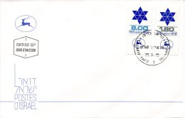 ISRAËL. N°739-40 Sur Enveloppe 1er Jour (FDC) De 1979. Etoile De David. - Joodse Geloof