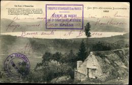 MAROC - CPA EN FM, CACHET SPECIAL " REGIMENT DE MARCHE / DU 3e TIRAILLEUR ALGERIENS  ", SANS DATE - TB - Usati