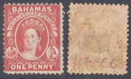 BAHAMAS, 1863 1d Red (P12½, Wmk Crown CC, SG24) Fine MM, Cat £70 - 1859-1963 Colonie Britannique
