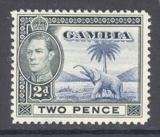 GAMBIA, 1938 2d Blue & Black VLMM, Cat £13 - Gambia (...-1964)