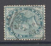 INDIA, Squared Circle Postmark MATHERAN On QVictoria Stamp - 1882-1901 Imperio