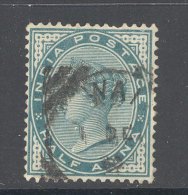 INDIA, Squared Circle Postmark WAI On QVictoria Stamp - 1882-1901 Imperio