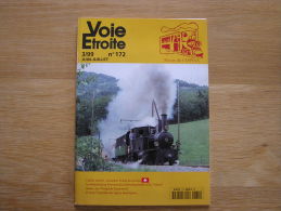 VOIE ETROITE N° 172 Revue APPEVA Train Tram Tramways Autorail Chemins De Fer Rail CFF Léman  Suisse Vulcan Somme - Ferrocarril & Tranvías