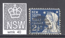 NEW SOUTH WALES, 1897 2½d Blue (P12) FU (wmk SG40), SG297b - Used Stamps