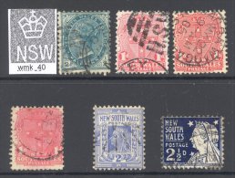 NEW SOUTH WALES, 1899 To 2½d With 1d Shades (Wmk No.40, Chalky Paper) VFU - Gebruikt