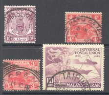 PERAK, Postmarks BAGAN SERAI, BATU GAJAH, GOPENG, TAIPING - Perak