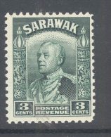 SARAWAK, 1934 3c Green Very Fine MM, Cat £7.50 - Sarawak (...-1963)