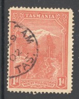 TASMANIA, 1902 1d (typo, Wnk V Over Crown Sideways, P12&frac12;) Pale Red VFU, SG240 - Gebraucht