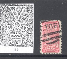 VICTORIA, 1882 ½d. Rosine (wmk V2, P12½), SG207, Cat £12 - Gebruikt