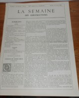La Semaine Des Constructeurs. N°42. 12 Avril 1890. Pavillon Solway. Panneau De Porte Au Musée Des Antiques (Le Louvre). - Revistas - Antes 1900