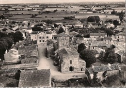 CPSM PEU COMMUNE VILLEFAGNAN VUE GENERALE ET L'EGLISE VUE AERIENNE EDITION LAPIE - Villefagnan