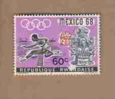 RWANDA.  (Y & T)  1968.    N° 245  *  Jeux Olympiques De Mexico *  60c *  New. - Ungebraucht