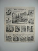 GRAVURE 1869. MESSIEURS LES EX-DEPUTES CHEZ EUX. 13 CARICATURES PAR M. LUC FOSSATI. - Stiche & Gravuren