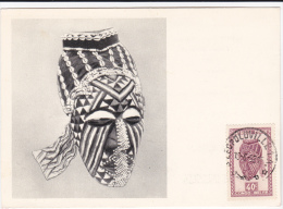 Carte-Maximum CONGO BELGE N°Yvert 281 (MASQUE) Obl Sp Leopoldville 1952 - Autres & Non Classés