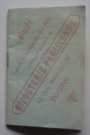 GUIDE DES CHEMINS DE FER OFFERT PAR LA BIJOUTERIE PARISIENNE à TOURS - 1er SEMESTRE 1895 - Sonstige & Ohne Zuordnung