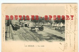 33 - LA REOLE - Visuel Rare < Gare - AB Editeur N° 1074 - Train Chemin De Fer - Railway - Bahnhof - Dos Scanné - La Réole