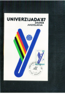 Yugoslawien / Yugoslavia / Yougoslavie 1987 Univerzijada Zagreb / University Games Waterpolo  Maximumcard - Water Polo